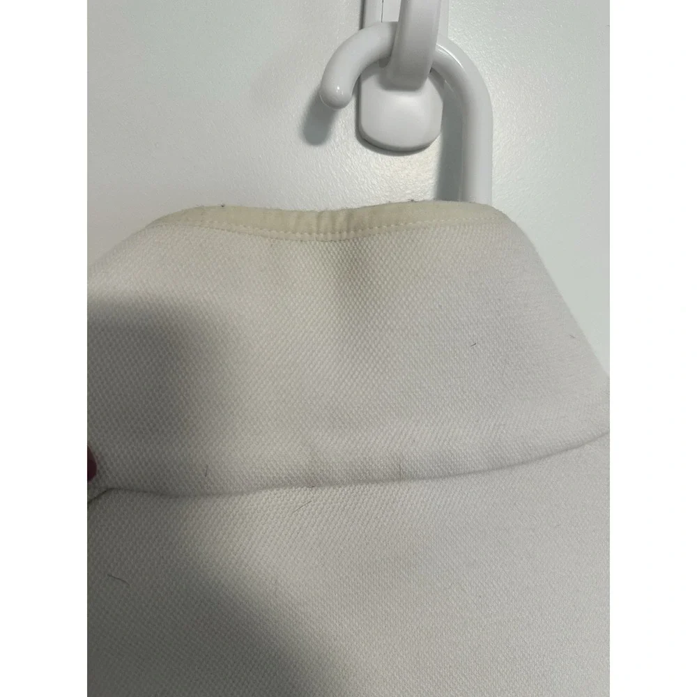 ADIDAS Woven 3/4 ZIP GOLF White Pullover L-XL‎ W Pouch Pockets